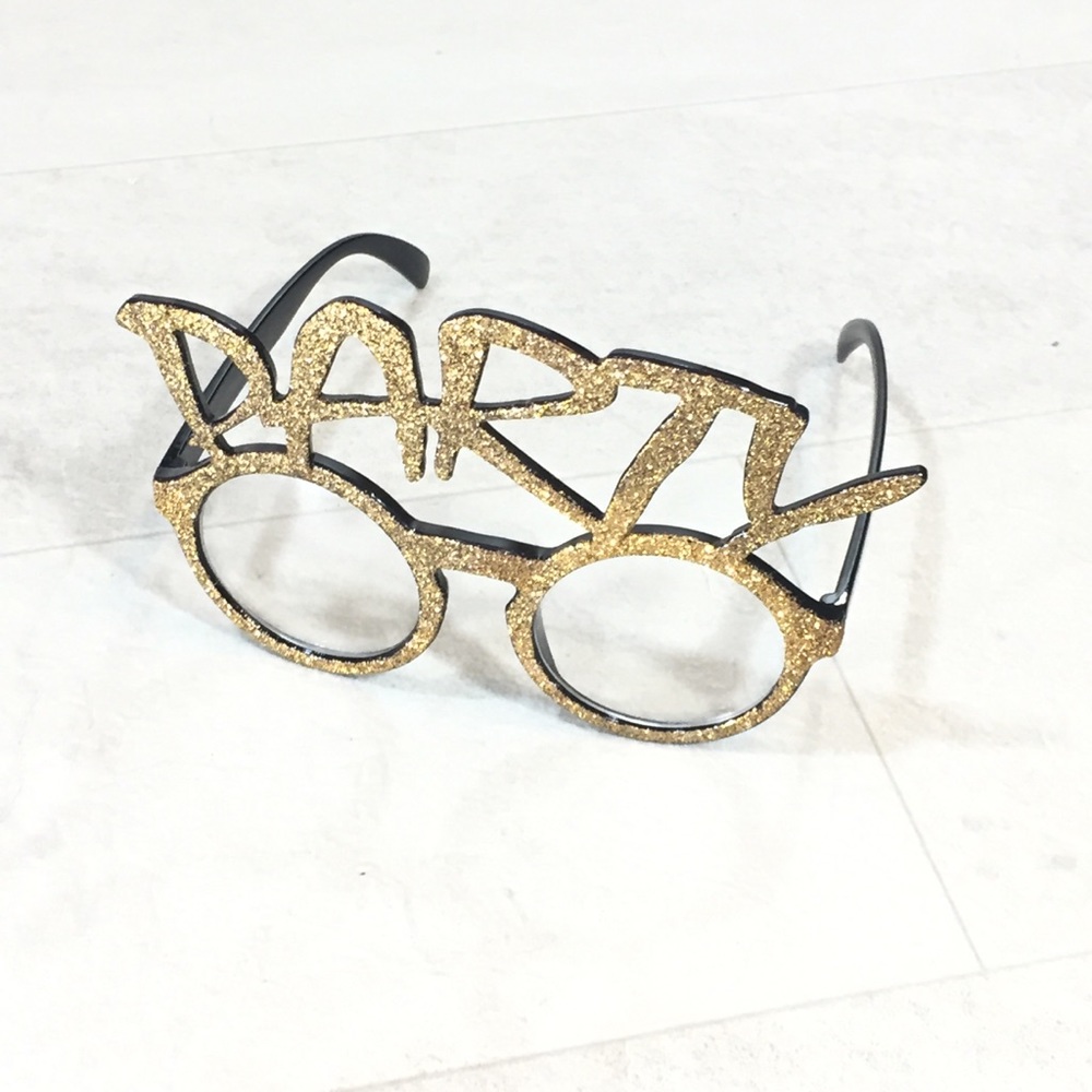 ✨ Gold Glitter Party Glasses 🎉 👓